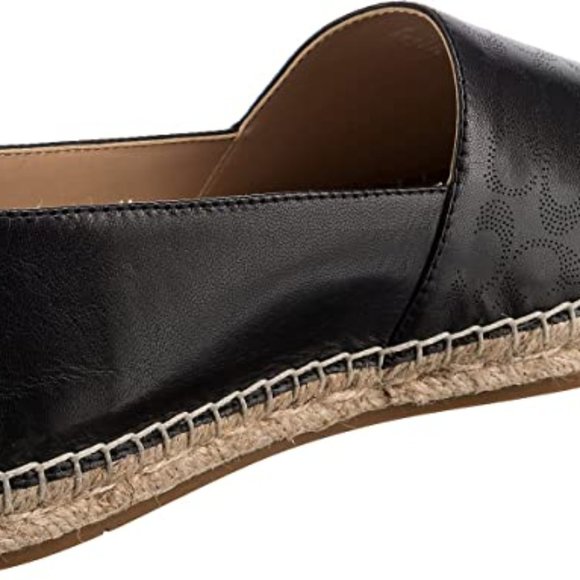 Coach Carley Leather Black Espadrille Loafers - Picture 4 of 7